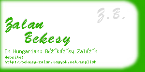 zalan bekesy business card